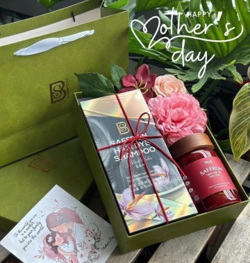 Bán dầu phủ bạc saffron nhuộm tóc bạc thành tóc đen